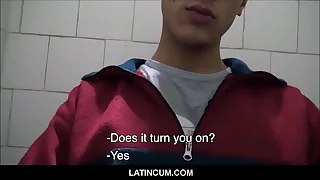 Straight Latino Boy Wakes Up To Gay Guy Offering Cardinal Around Ladies' room Stall POV